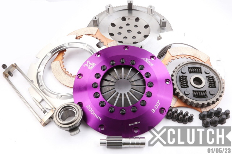 XClutch 1997 Mitsubishi Lancer EVO IV 2.0L 8in Twin Sprung Ceramic Clutch Kit - XKMI20522-2B