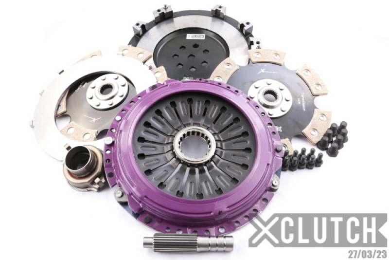 XClutch 1997 Mitsubishi Lancer EVO IV 2.0L 9in Twin Solid Ceramic Clutch Kit - XKMI23522-2E