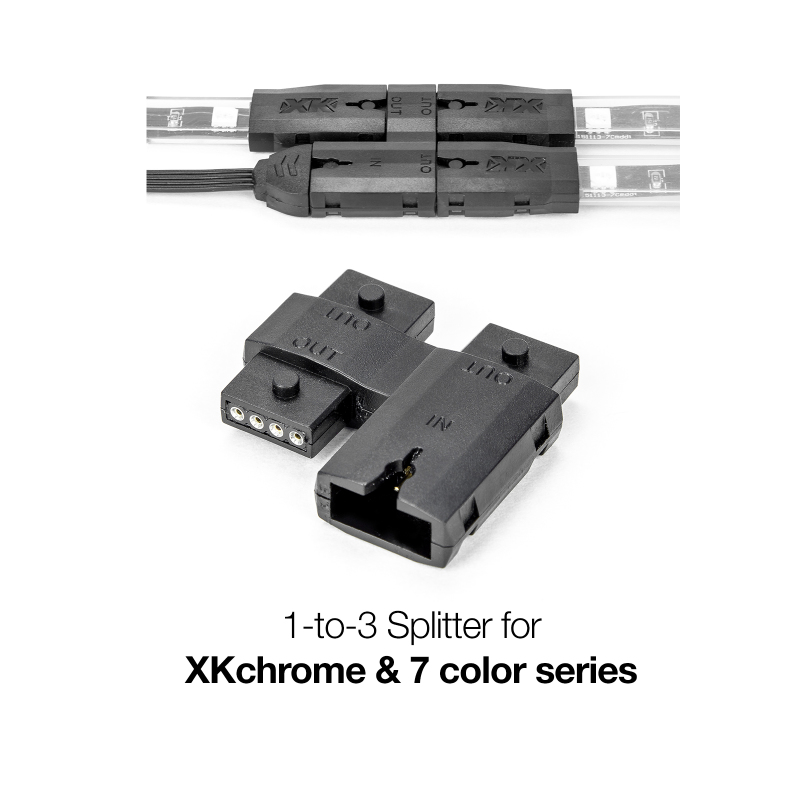 XK Glow XKChrome 1 to 3 Splitter Add On - XK-4P-SPLIT