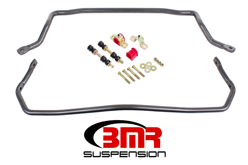 BMR 78-87 G-Body Front & Rear Sway Bar Kit w/ Bushings - Black Hammertone - SB031H