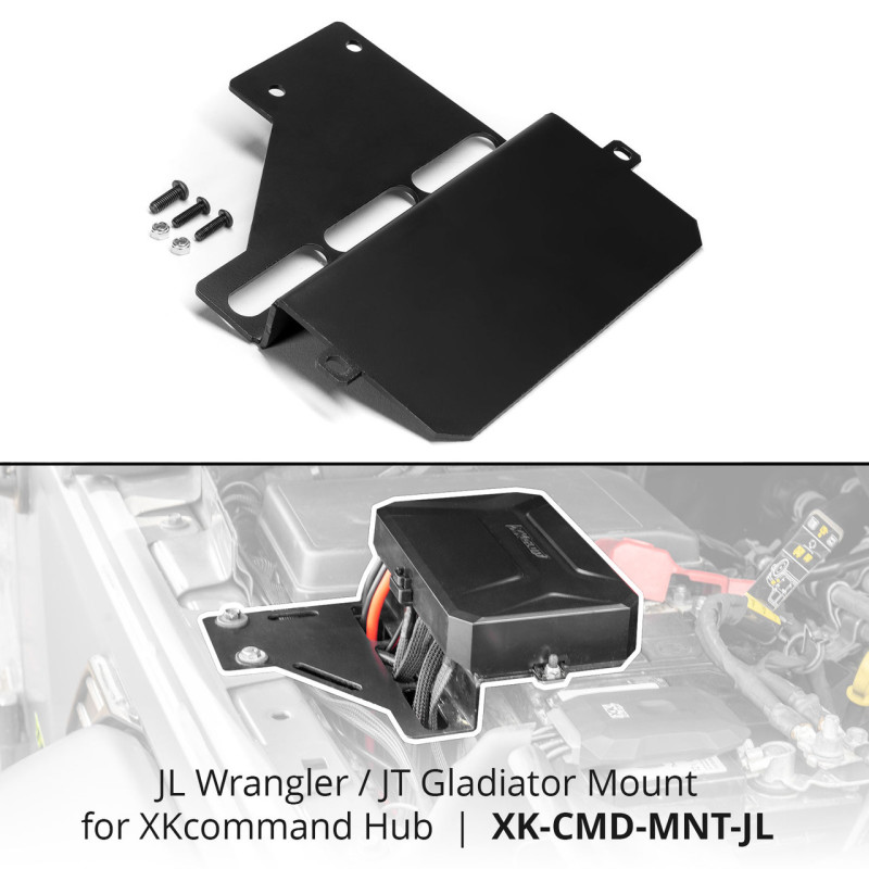 XK Glow XKcommand Hub Mounting Bracket for Wrangler JL + Gladiator JT - XK-CMD-MNT-JL
