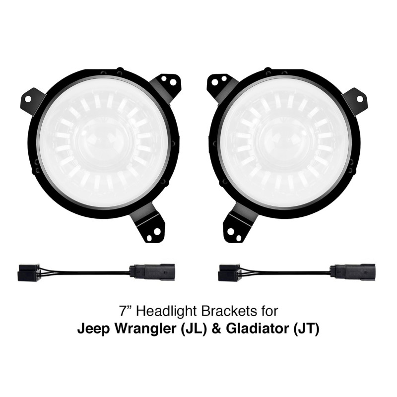 XK Glow Universal Fog Light Mounting Brackets for Jeep Wrangler JL and Gladiator JT Models 4In - XK-MNT-JL-FOG