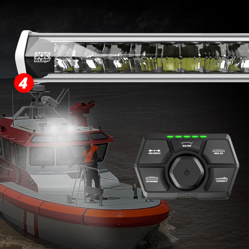 XK Glow SAR360 Light Bar Kit Emergency Search and Rescue Light System White (2)36In (2)20In - XK-SAR360-2211W
