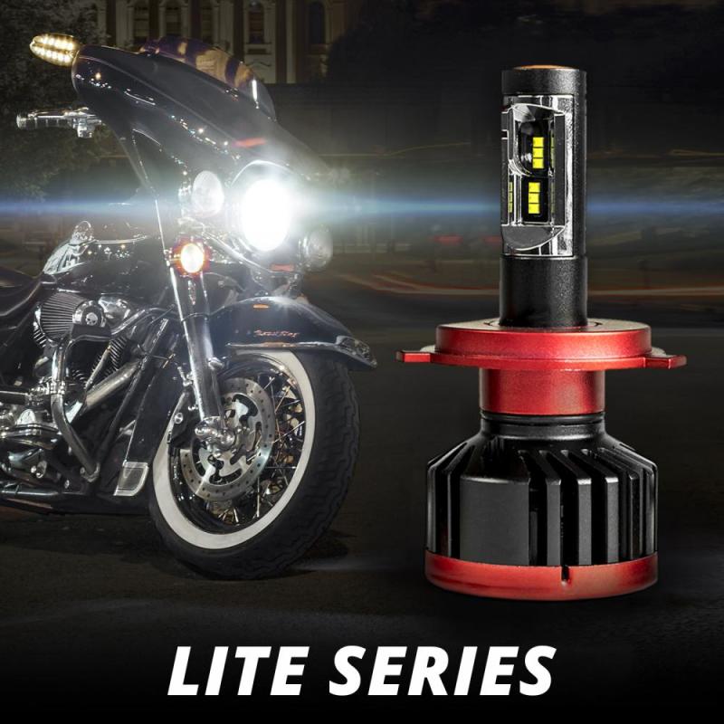 XK Glow H4 Motorcycle-25W High/Low Headlight Bulb w/ Built-in Driver 2nd Gen - XK045001-H4-M