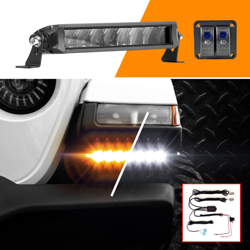 XK Glow Razor Light Bar Fog + Strobe Kit 6in - XK064006-FS-KIT