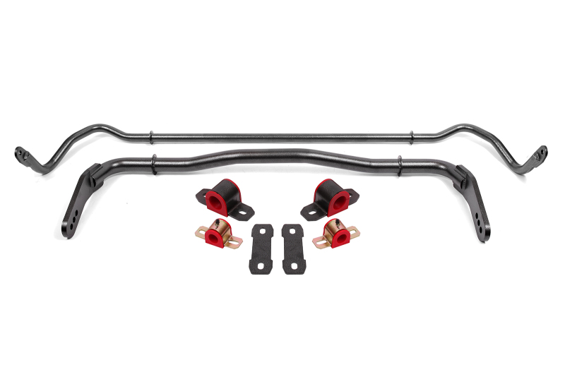 BMR 08-19 Dodge Challenger Front/Rear Hollow 38mm/25mm Sway Bar Kit w/ Bushings - Black Hammertone - SB113H