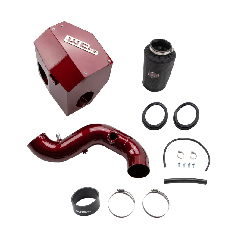 Wehrli 13-18 Cummins 6.7L Intake Kit 4in - WCFab Red - WCF100881-RED