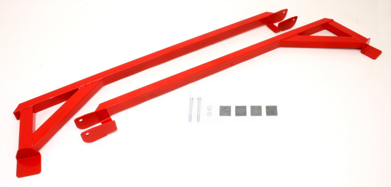BMR 82-82 3rd Gen F-Body Weld-On Boxed Subframe Connectors (Inside Frame Exhaust) - Red - SFC008R