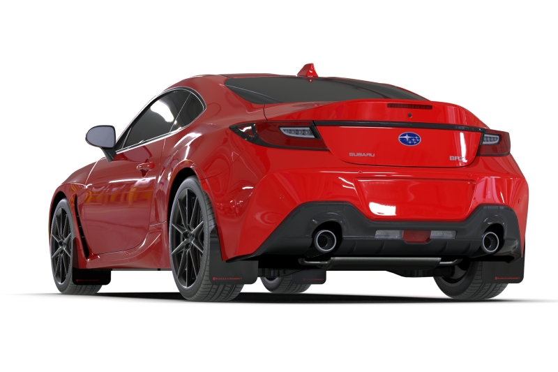 Rally Armor 2022+ Subaru BRZ / 2022+ Toyota GR86 Black UR Mud Flap w/ Red Logo - MF99-UR-BLK-RD