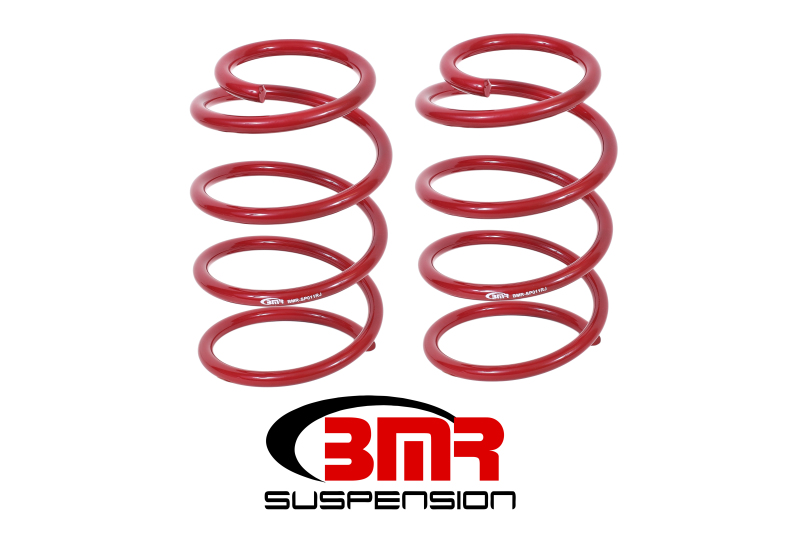 BMR 05-14 S197 Mustang GT Front Performance Version Lowering Springs - Red - SP011R