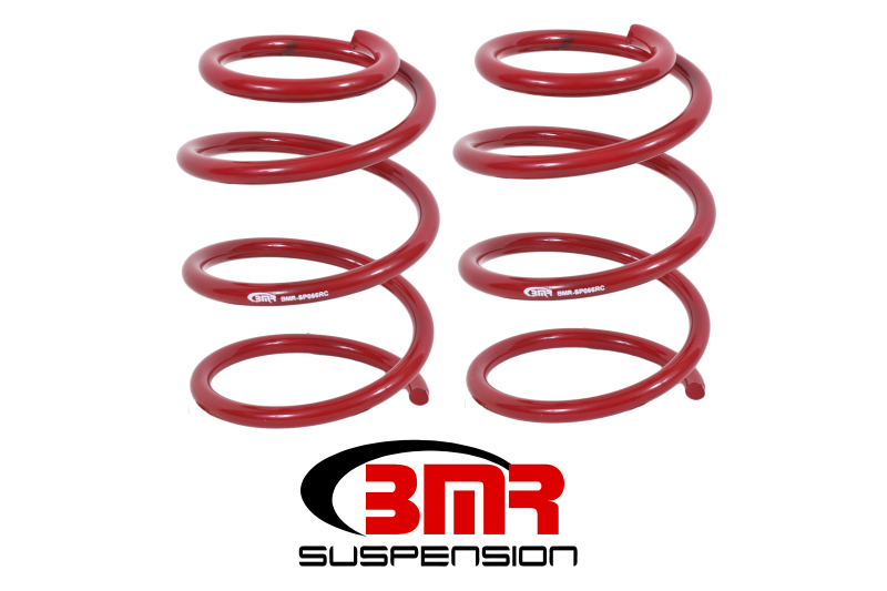 BMR 05-14 S197 Mustang GT Front Handling Version Lowering Springs - Red - SP066R