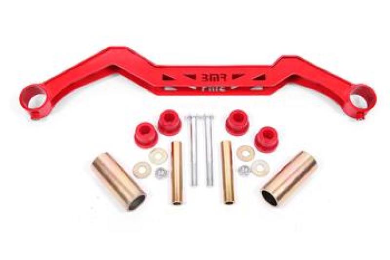 BMR 79-93 Ford Mustang Transmission Crossmember TH350/PG/700R4/C4/C6/AOD/4L60 - Red - TC730R