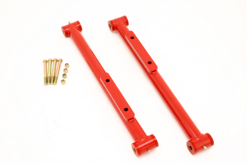 BMR 91-96 B-Body Non-Adj. Extended Length Lower Control Arms (Polyurethane) - Red - TCA007R