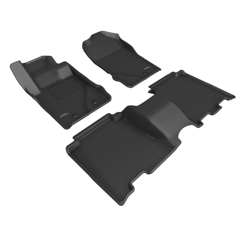 3D MAXpider 21-24 Ford Bronco Kagu Floor Mat 1st/2nd Row - Black - L1FR14901509