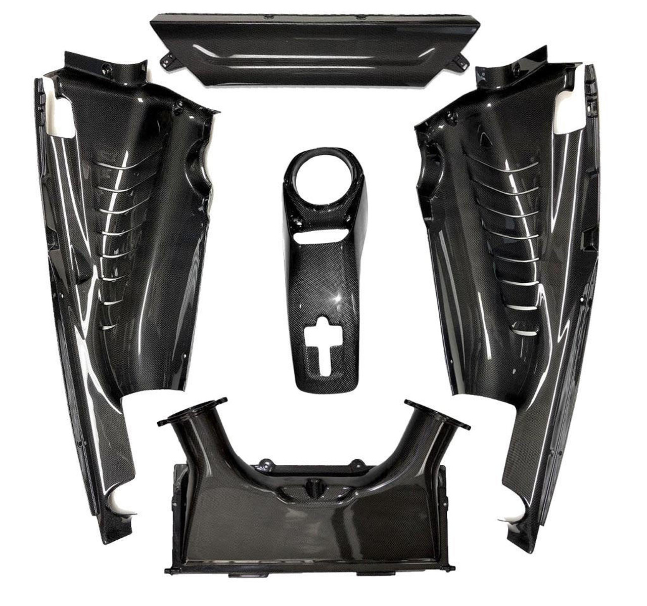 Fabspeed Carbon Fiber 5 Piece Engine Bay Set - Ferrari F8 Tributo (Coupe)