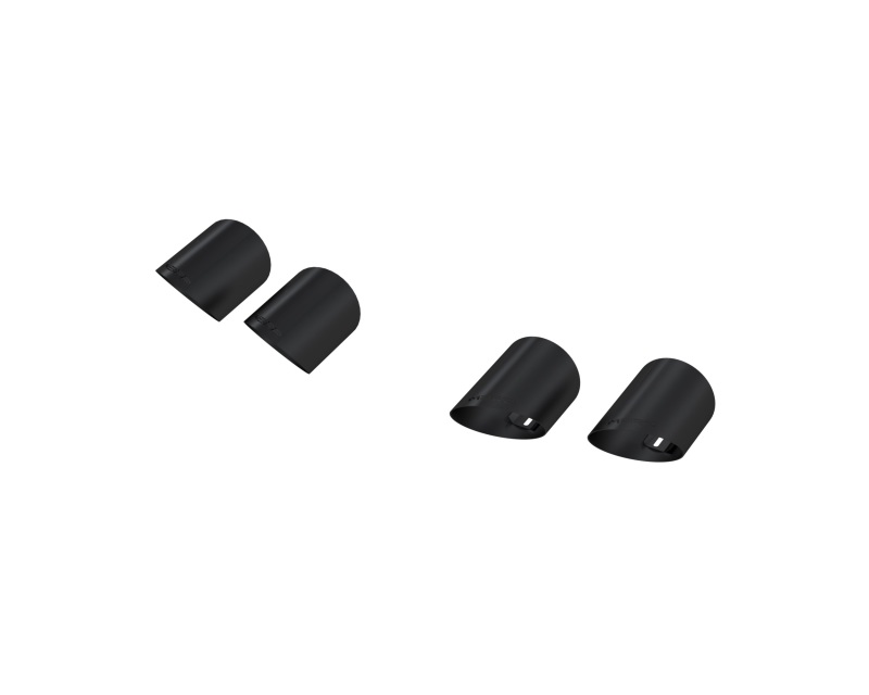 MBRP 15-24 Ford Mustang T304 SS 4in OD / 6.5in Length Quad Tip Cover Kit - Black Tip - T5198BLK