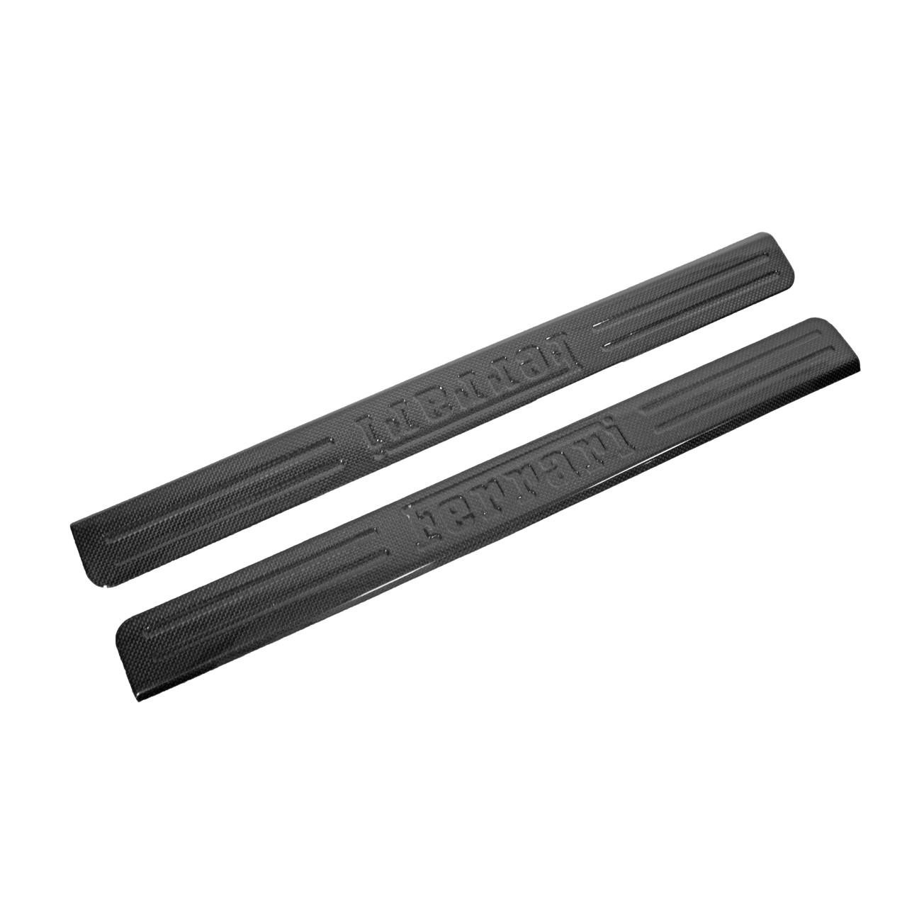 Fabspeed Carbon Fiber Right and Left Embossed Door Sill Trim - Ferrari 488 GTB/Spider