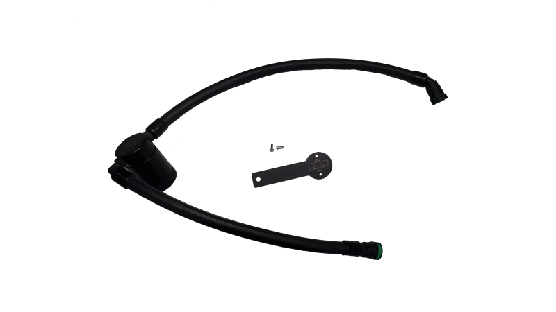 J&L 19-24 Chevy Silverado/GMC Sierra 1500 2.7L Passenger Side Oil Separator 3.0 - Black Anodized - 3093P-B