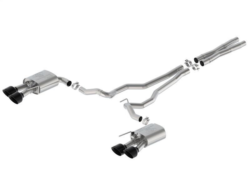 Ford Racing 2024 Mustang 5.0L Sport Cat-Back Exhaust W/Valance - Black Tips - M-5200-M5SBVA