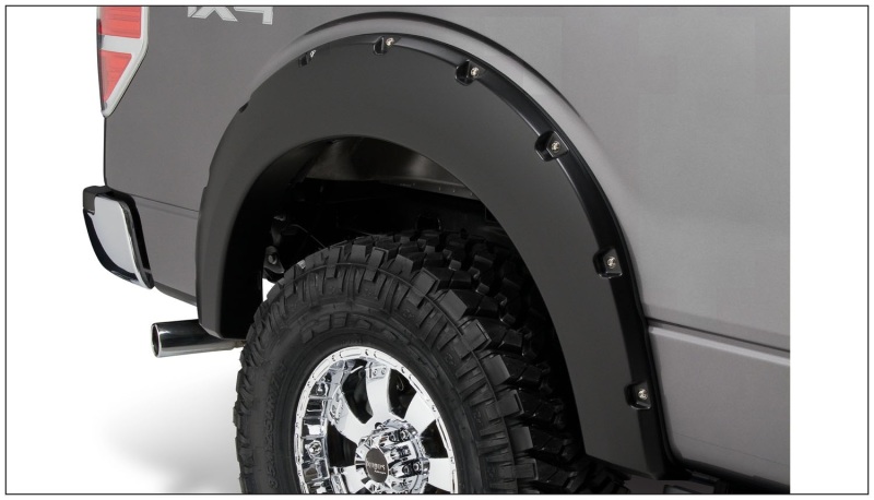 Bushwacker 09-14 Ford F-150 Styleside Pocket Style Flares 2pc 67.0/78.8/97.4in Bed - Black - 20080-02