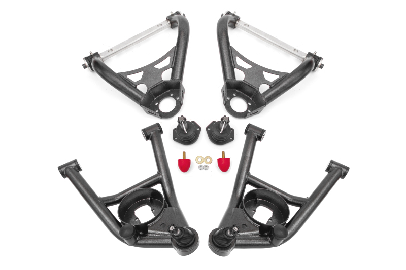 BMR 64-72 A-Body Non-Adj A-Arms - Black Hammertone - AAK402H