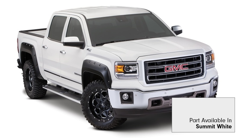 Bushwacker 19-20 Chevrolet Silverado 1500 Pocket Style Flares 4pc - Summit White - 40927-14