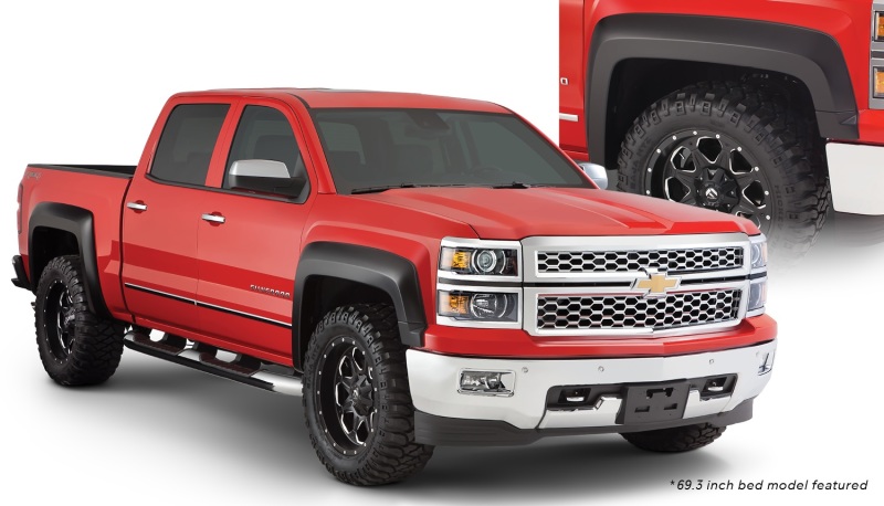 Bushwacker 15-18 Chevy Silverado 2500 HD Fleetside Extend-A-Fender Style Flares 4pc - Black - 40964-02