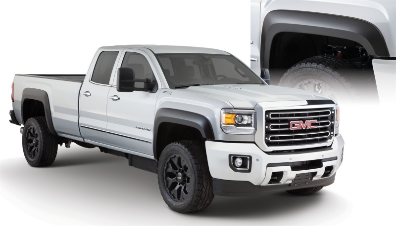 Bushwacker 15-18 GMC Sierra 2500 HD Extend-A-Fender Style Flares 4pc 78.8/97.6in Bed - Black - 40966-02