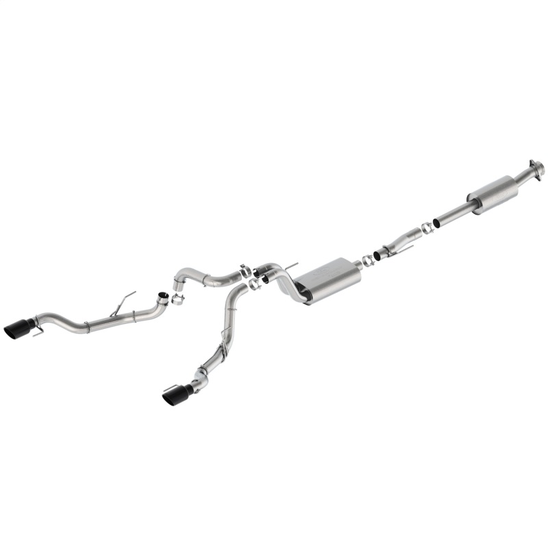 Ford Racing 21-24 F-150 Sport Bumper Exit Exhaust - Black Tips - M-5200-FSBRB