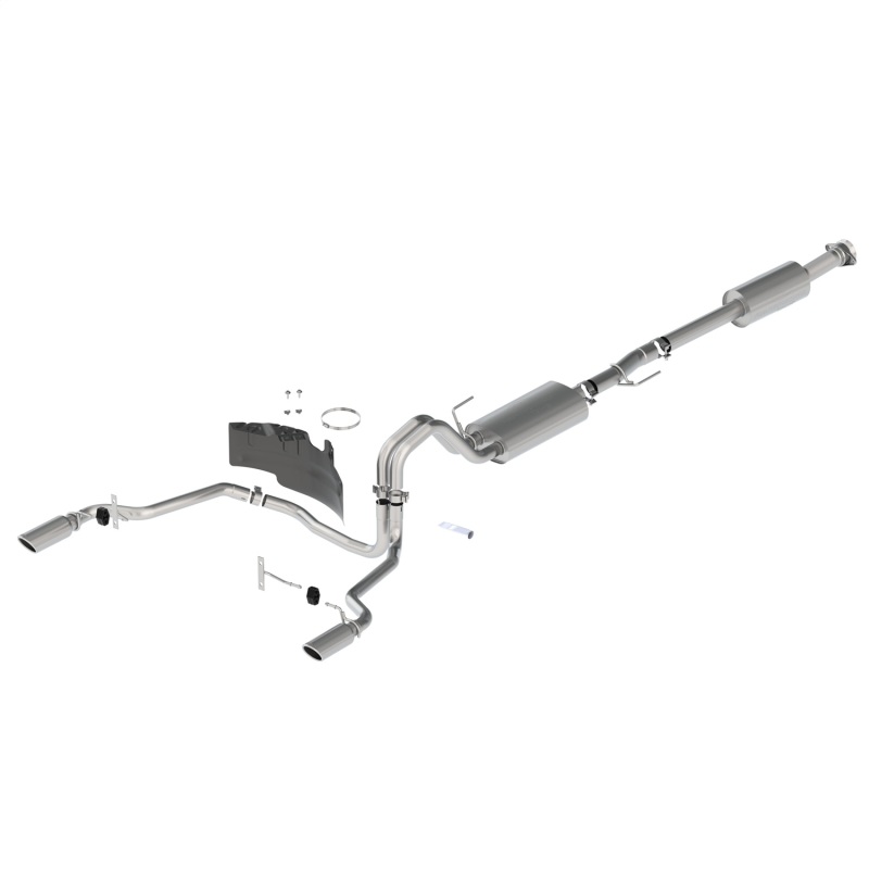 Ford Racing 21-24 F-150 Touring Rear Exit Exhaust - Chrome Tips - M-5200-FTCR