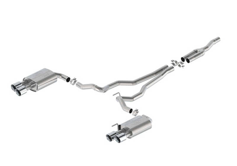 Ford Racing 2024 Mustang 2.3L Extreme Non-Active Cat-Back Exhaust w/GT Valance - Chrome Tip - M-5200-M2ECV