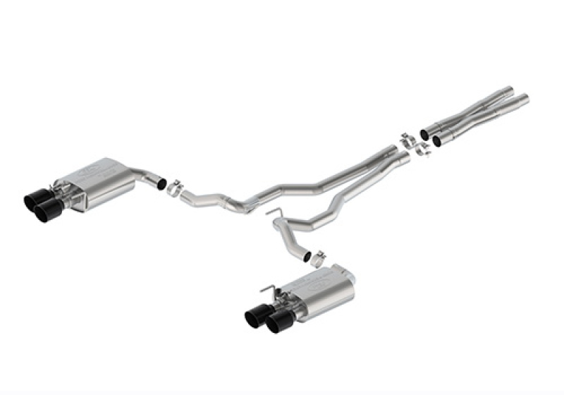 Ford Racing 2024 Mustang 5.0L Sport Active Cat-Back Exhaust - Black Tip - M-5200-M5SB