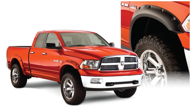Bushwacker 09-18 Dodge Ram 1500 Fleetside Pocket Style Flares 4pc 67.4/76.3/96.3in Bed - Black - 50915-02