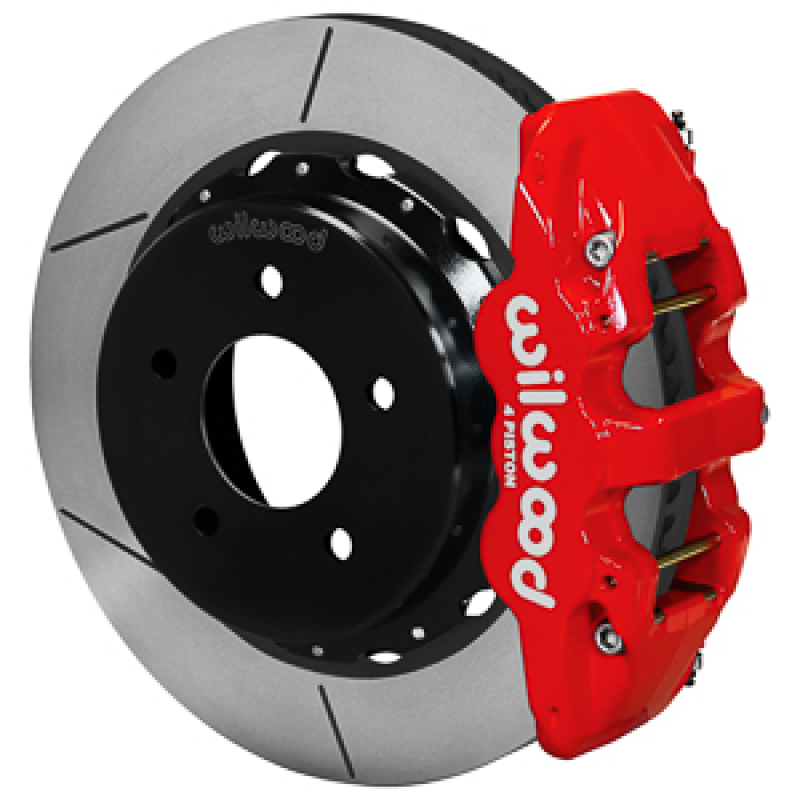 Wilwood 88-98 GM C1500 Aero4 Rear Brake Kit 14in Rotor - Red - 140-17673-R