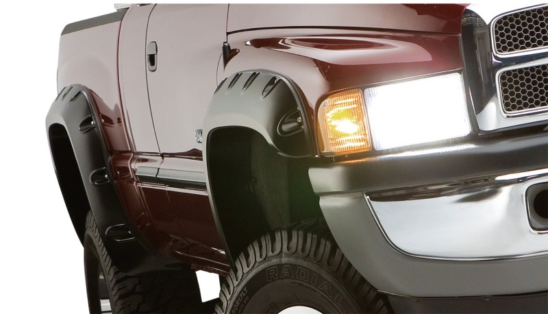 Bushwacker 19-22 Ram 1500 (Excl. Rebel/TRX) 76.3/67.4in Bed Pocket Style Flares 4pc - Diamd. Black - 50924-45