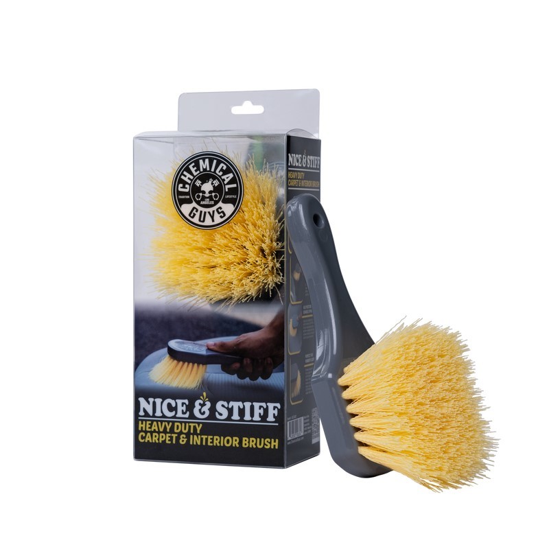 Chemical Guys Stiffy Brush For Carpets & Durable Surfaces - Yellow - ACCG02