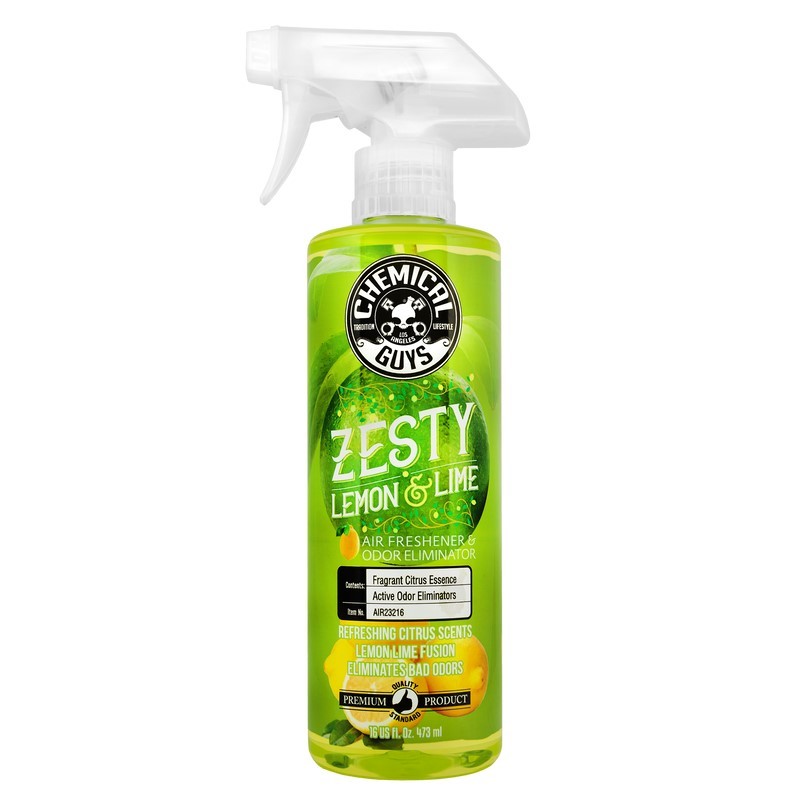 Chemical Guys Zesty Lemon Lime Air Freshener & Odor Eliminator - 16oz - AIR23216