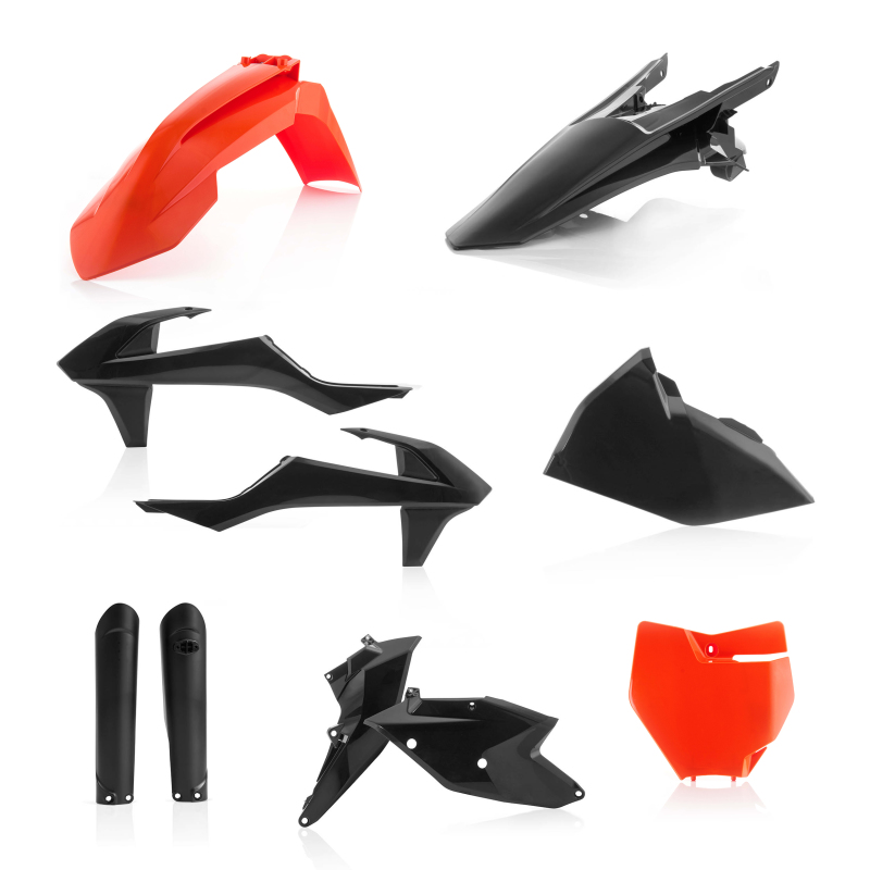 Acerbis 16-18 KTM 125-450 SX/ SX-F/ XC-F/ SX/ XC Full Plastic Kit - Orange/Black - 2421065225