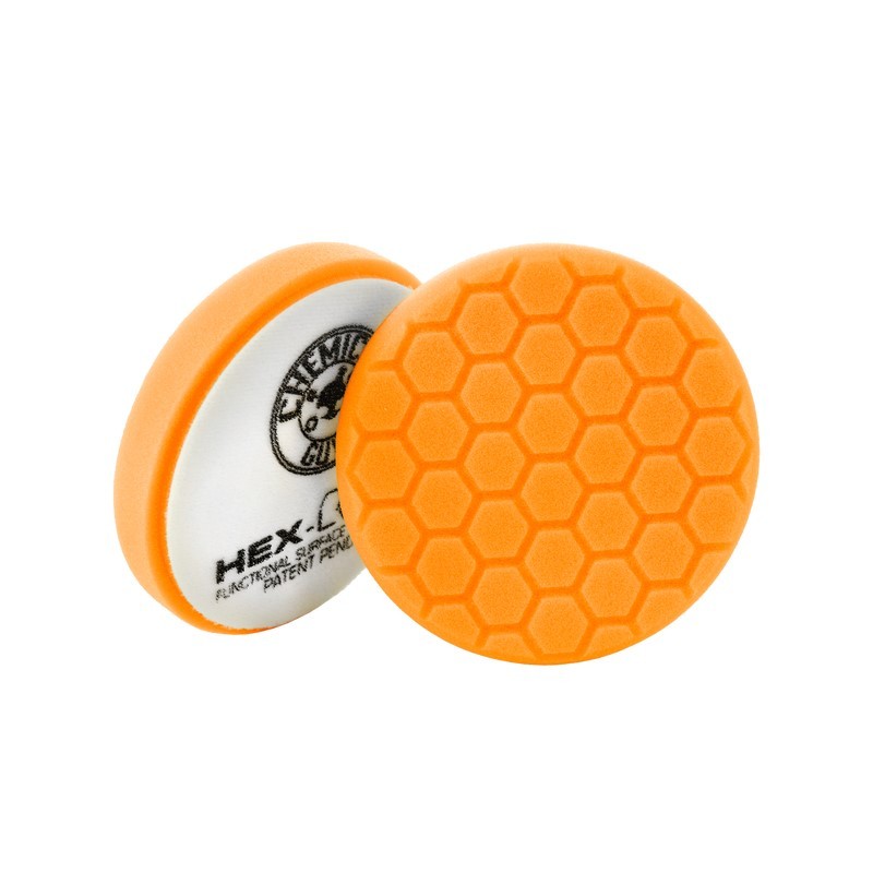 Chemical Guys Hex-Logic Self-Centered Medium-Heavy Cutting Pad - Orange - 4in - BUFX_102HEX4