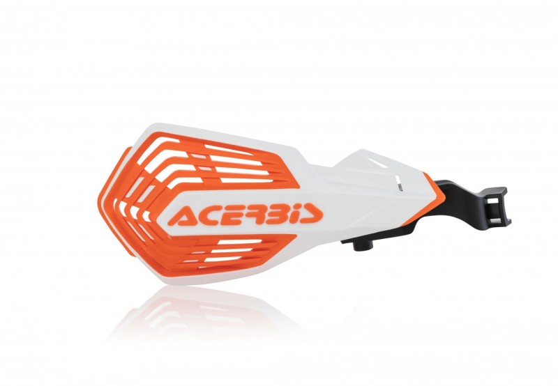Acerbis 21-23 GasGas/ 14-23 Husq/ 14-23 KTM / 18-23 Sherco K-Future Handguard - White/Orange - 2801975412