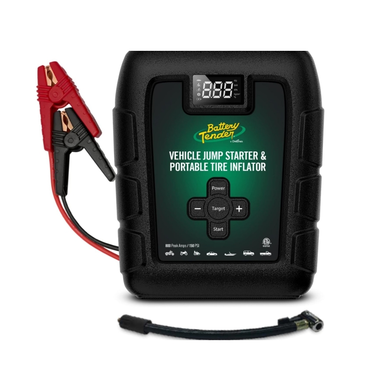 Battery Tender 800AMP Jump Starter 7200mAh Power Pack and 140 PSI Tire Inflator - 030-3010-WH