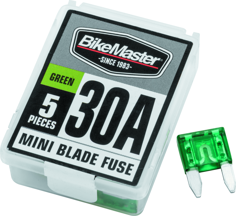 BikeMaster 5Piece 30A Replacement Mini Blade Fuse - 152448