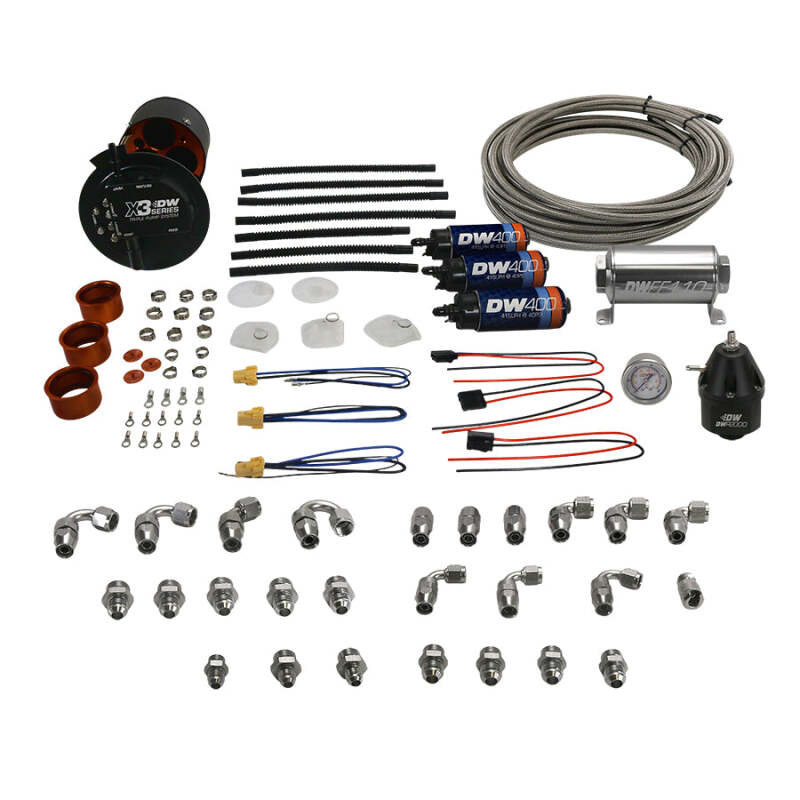 DeatschWerks 2015+ Ford F150 Coyote X3 Series Fuel Pump Module W/ Triple DW400 Fuel Pumps & Plumbing - 9-401-604-7033