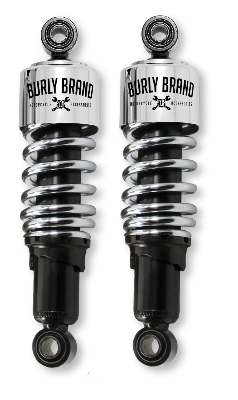 Burly Brand XL Shocks 10.5in - Chrome - B28-1201