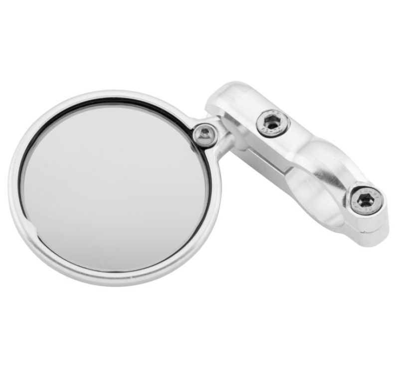 CRG Hindsight 3 in. Round Bar-End Mirror Left - Silver - HS-201-L