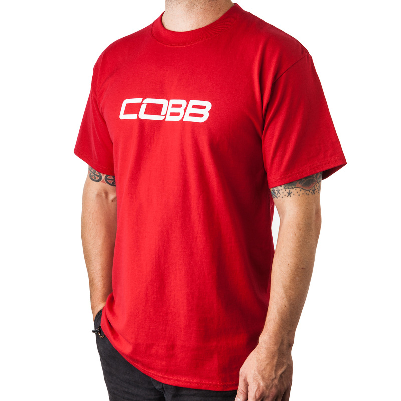 Cobb Tuning Logo Mens T-Shirt (Red) - Small - CO-REDCOBB-SM