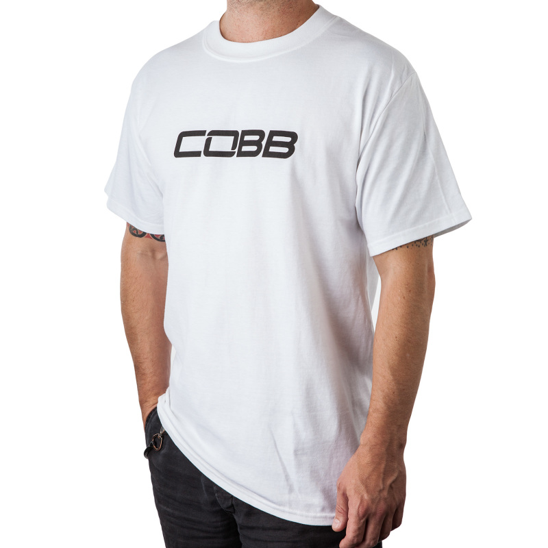 Cobb Tuning Logo Mens White T-Shirt - Small - CO-WHITECOBB-SM