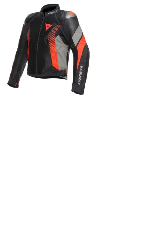 Dainese Super Rider 2 Absoluteshell Jacket Black/Dark Gull Gray/Fluorescent Red Size - 44 - 201654630-85I-44