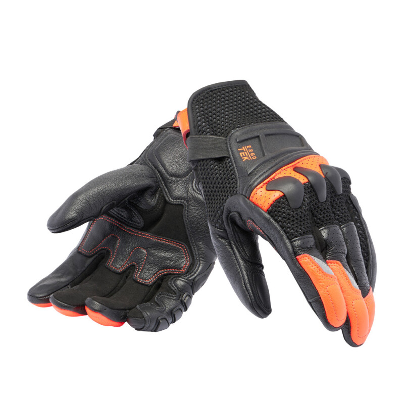 Dainese X-Ride 2 Ergo-Tek Gloves Black/Red-Fluorescent - Large - 2018100015-628-L