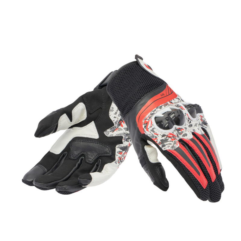 Dainese Mig 3 Unisex Leather Gloves Black/Red Spray/White - Large - 201815934-32J-L